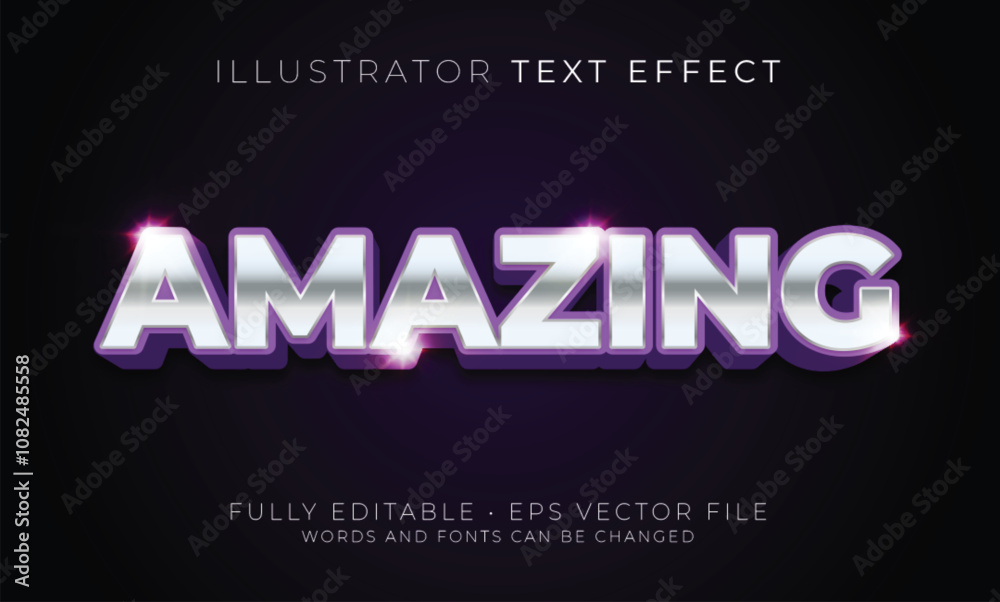 Amazing text effect with 3d style