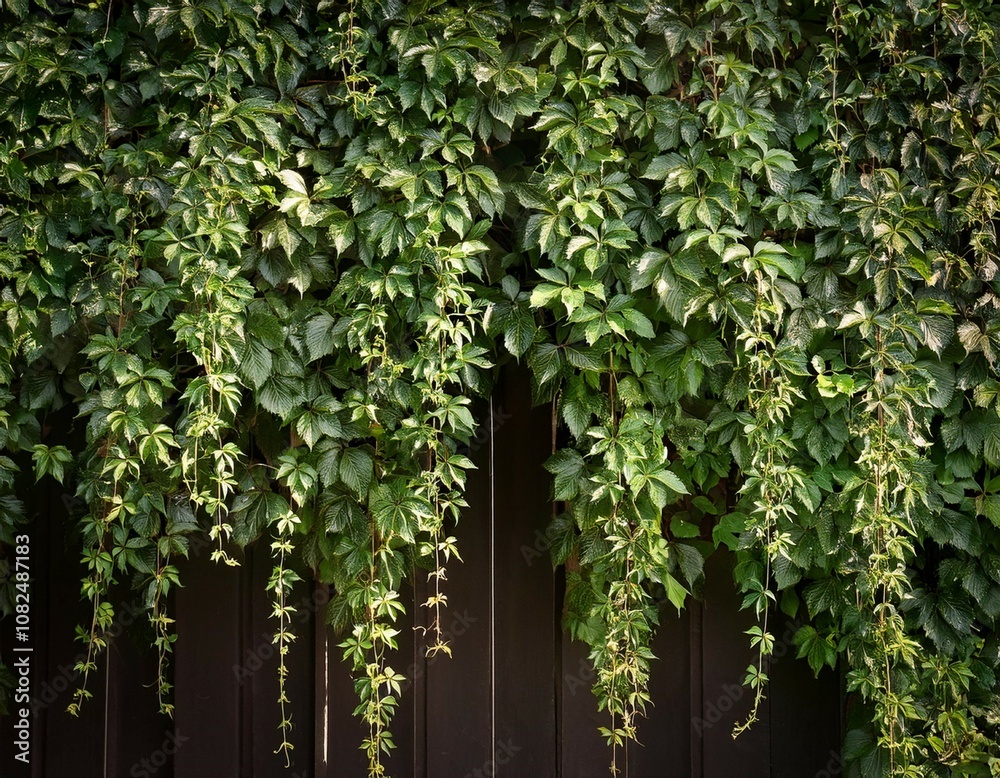 Fototapeta premium curtain of hanging green ivy