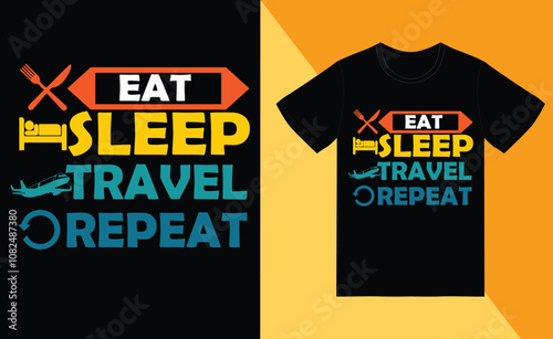 eat sleep travel repeat t-shirt design