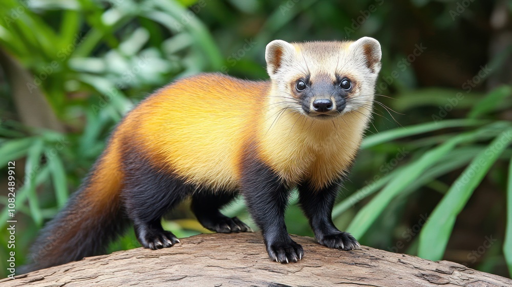 Yellow-throated Marten, a Small Mammal with Striking Colors Yellow-throated Marten, a Small Mammal with Striking Colors