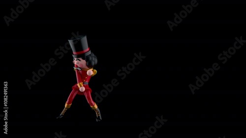 Christmas Nutcracker Dance 3, Animation.Full HD 1920×1080. Alpha Transparent.
