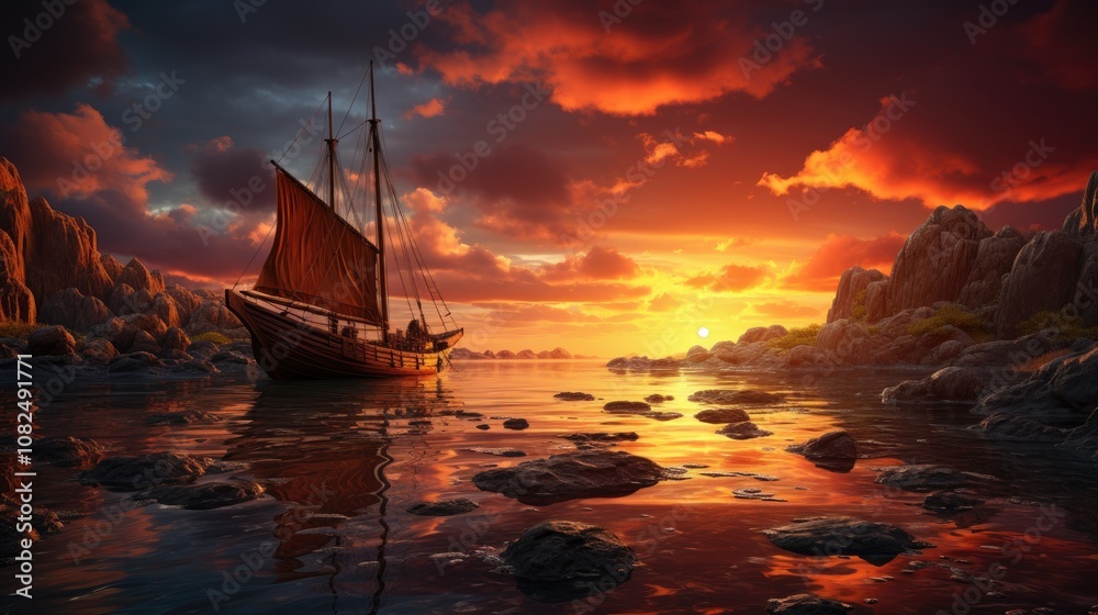 Obraz premium sailing in the sea 