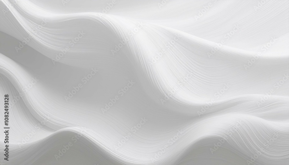 Obraz premium panoramic pastel white abstract wave wallpaper white pastel background