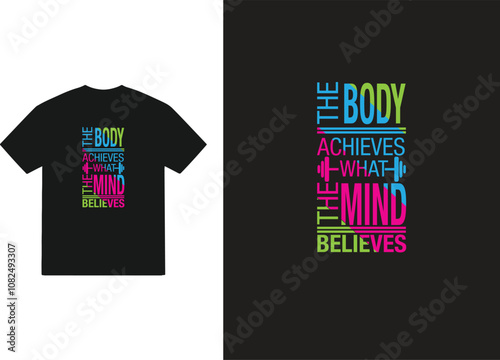 Typography, Gym, Workout, CrossFit, Fitness t shirt vectors