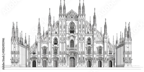 An architectural drawing of an elegant Art building