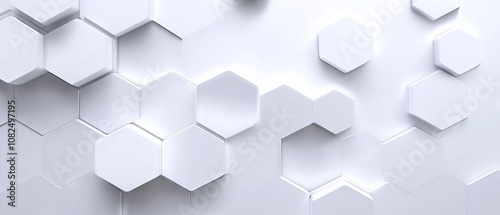 Modern vector banner design with geometric hexagon pattern on white background – stylish abstract graphics for web design, marketing materials, and digital projects
