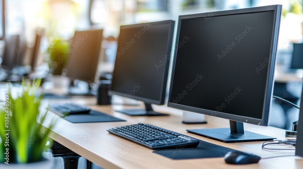 Modern Office Workplace with Computers