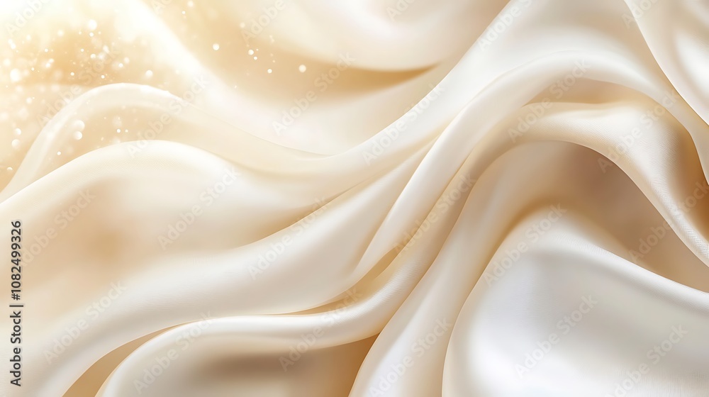 Explore the elegance of flowing silk fabric with its soft textures and radiant light effects Explore the elegance of flowing silk fabric with its soft textures and radiant light effects