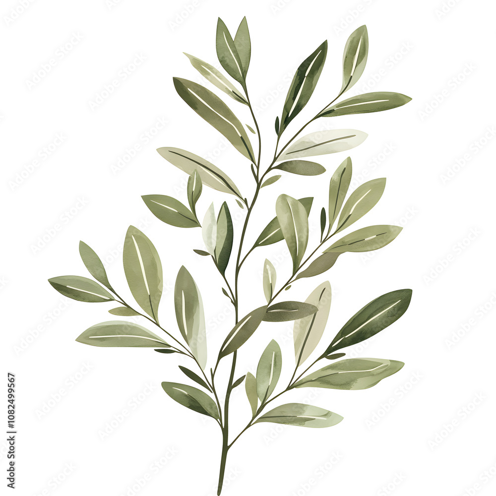 Fototapeta premium modern 2D doodle cartoon flower concept with open space for text, featuring whimsical floral and leafy elements on crisp white backgrounds.