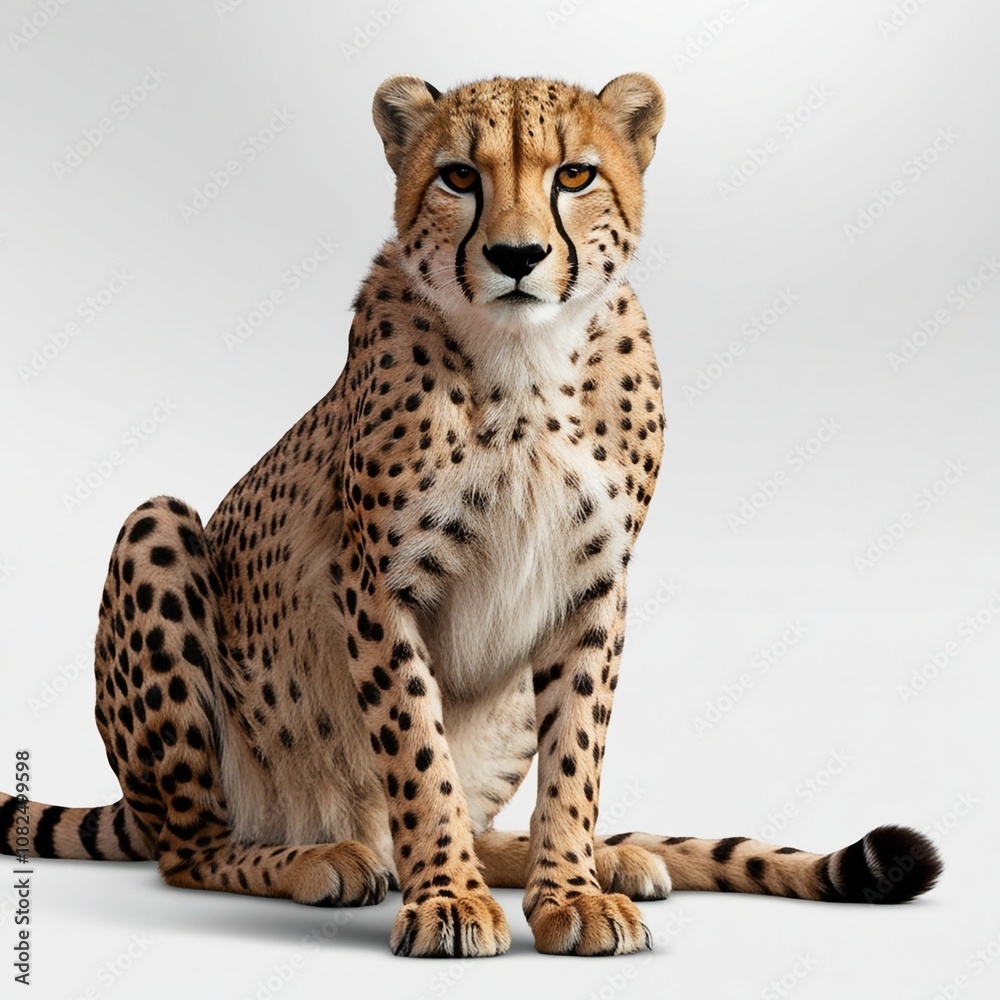 Fototapeta premium cheetah on a white background