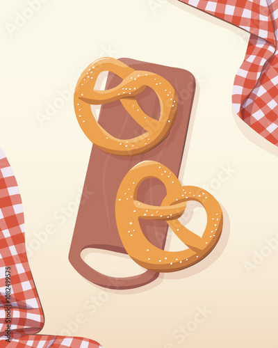 Pretzels with Salt on Table Cozy Scene