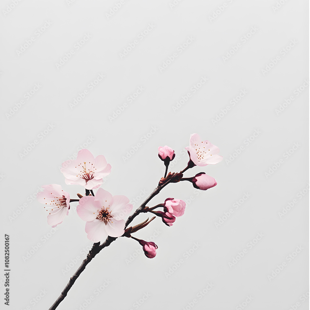 modern 2D doodle cartoon flower concept with open space for text, featuring whimsical floral and leafy elements on crisp white backgrounds.