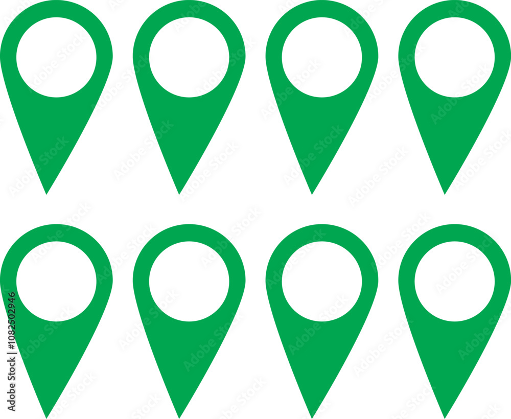 Obraz premium Location pin icon set. Map pointer vector. Navigation marker. Location pointer set