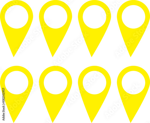 Location pin icon set. Map pointer vector. Navigation marker. Location pointer set