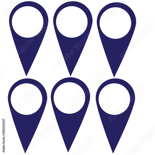 Location pin icon set. Map pointer vector. Navigation marker. Location pointer set