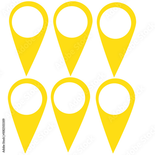 Location pin icon set. Map pointer vector. Navigation marker. Location pointer set