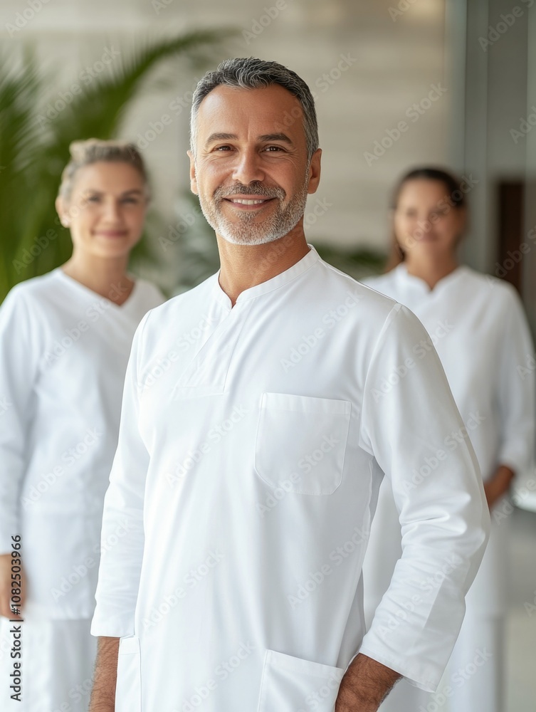 Professional Smiling Healthcare Worker in a Uniform Professional Smiling Healthcare Worker in a Uniform