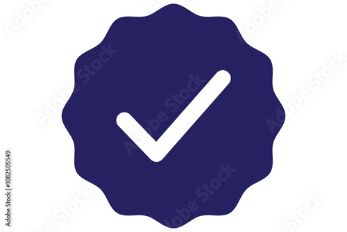 Verified badges. Whatsapp, Facebook, Instagram, TikTok and Twitter. Profile verification icons. Isolated on white background. Vector