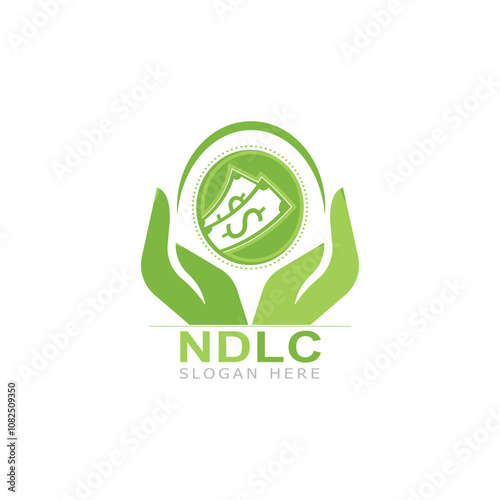 NLDC money Logo design. cultivation and seed logo. Vector logo design.