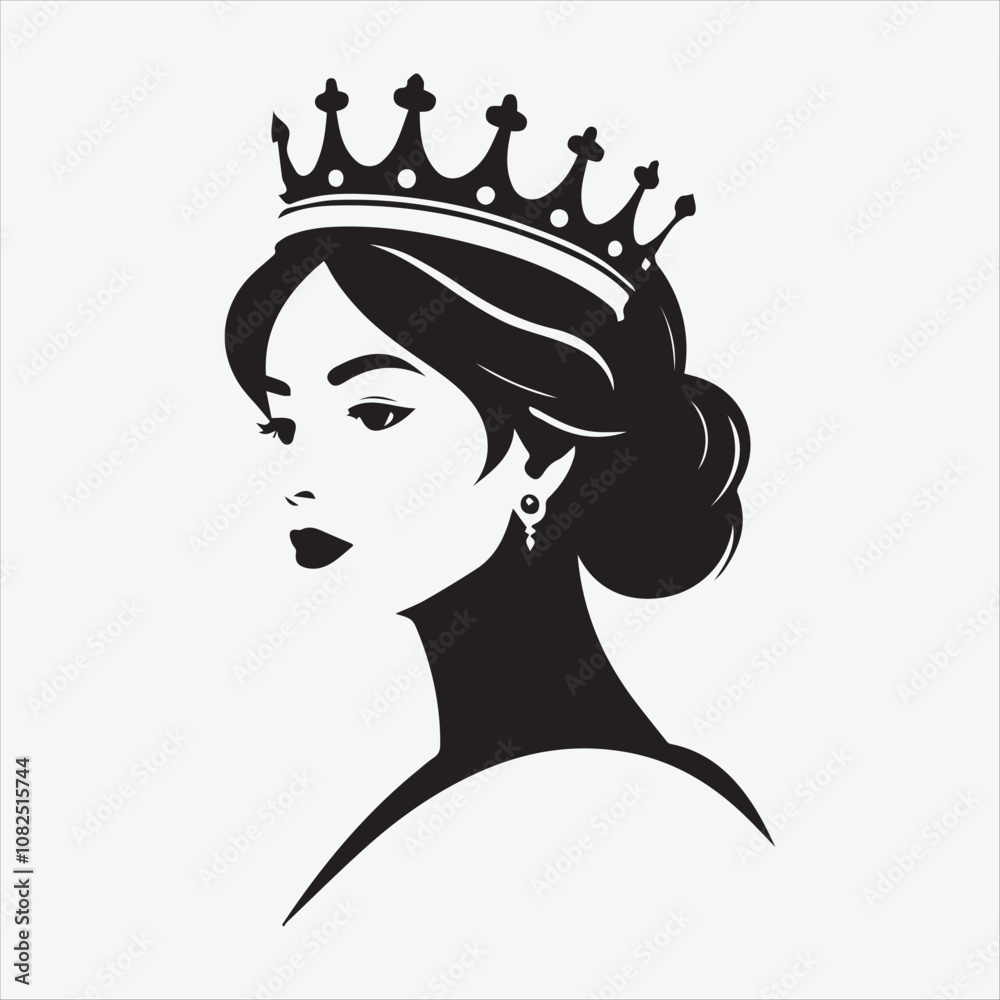 Modern Girl Queen Silhouettes for Vector Illustrators Modern Girl Queen Silhouettes for Vector Illustrators