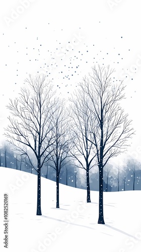Wallpaper Mural In winter, snowy forests Torontodigital.ca