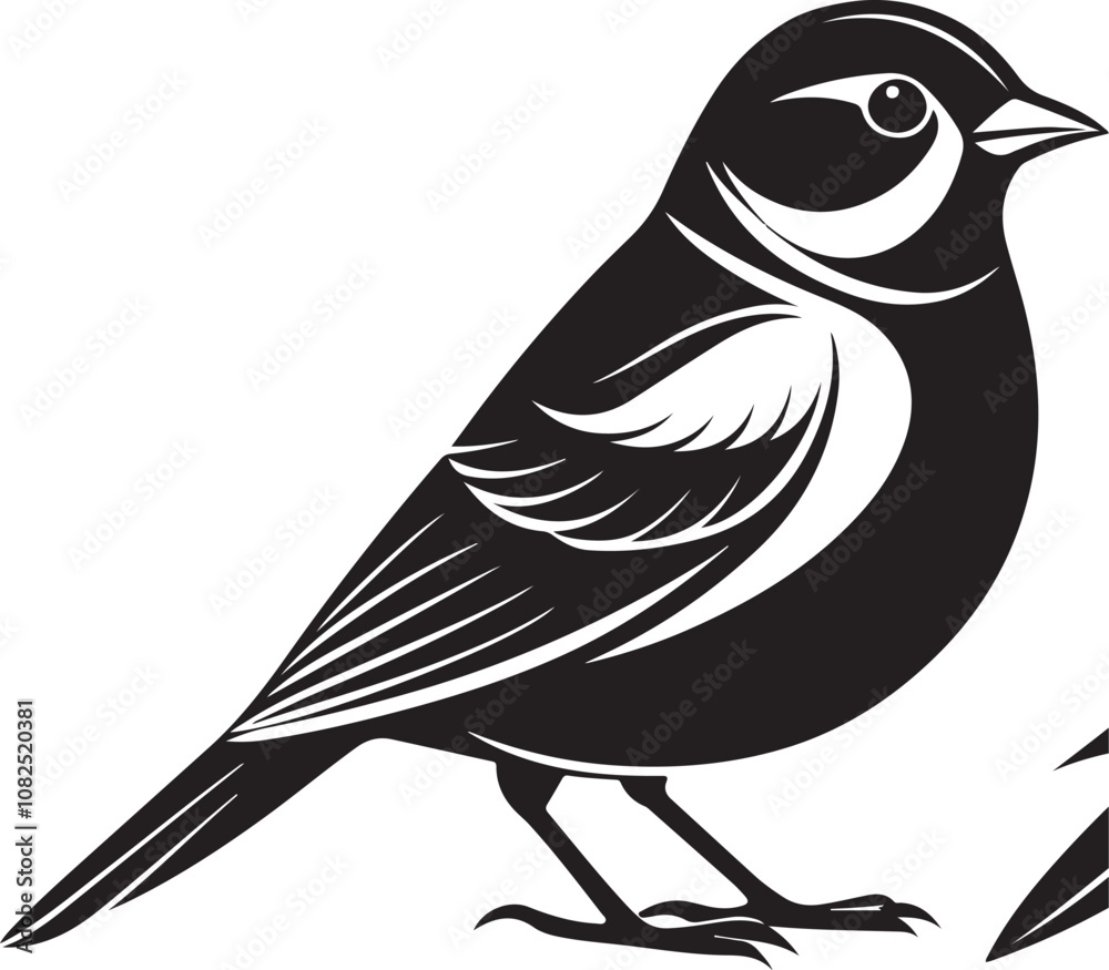 Obraz premium Palmchat bird vector illustration