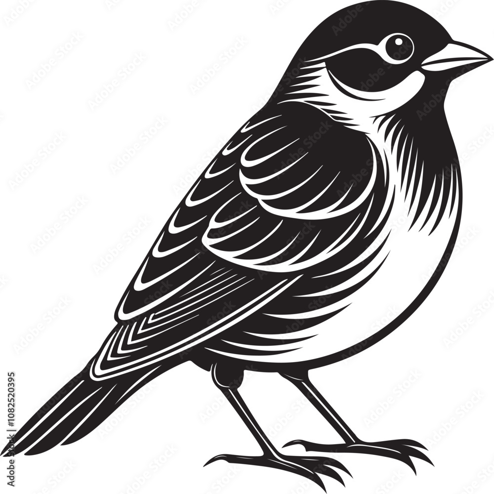 Fototapeta premium Palmchat bird vector illustration