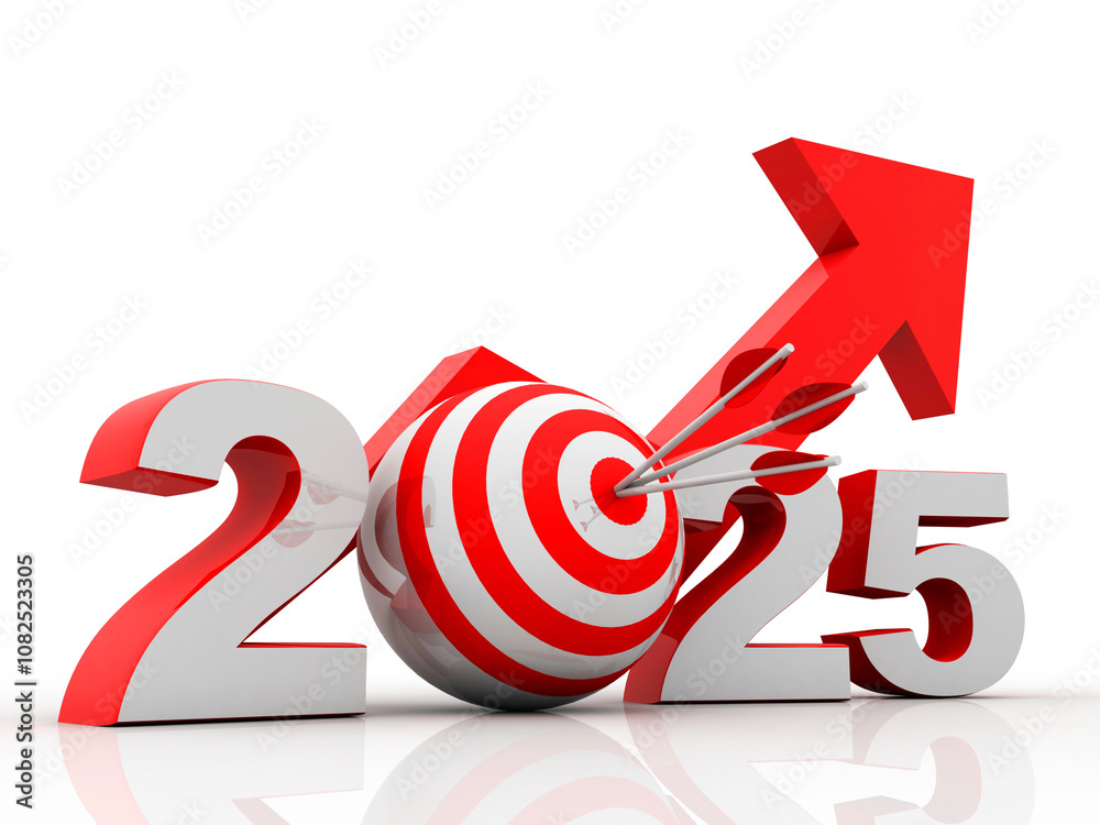3d illustration 2025 New Year 3d illustration 2025 New Year