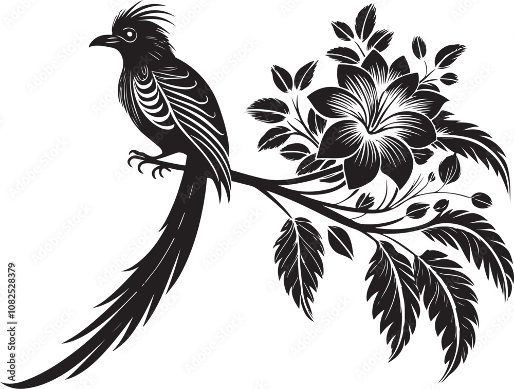 Obraz premium quetzal bird vector illustration transparent background