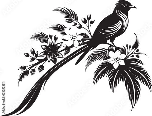 quetzal bird vector illustration transparent background