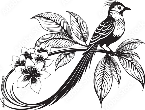 quetzal bird vector illustration transparent background