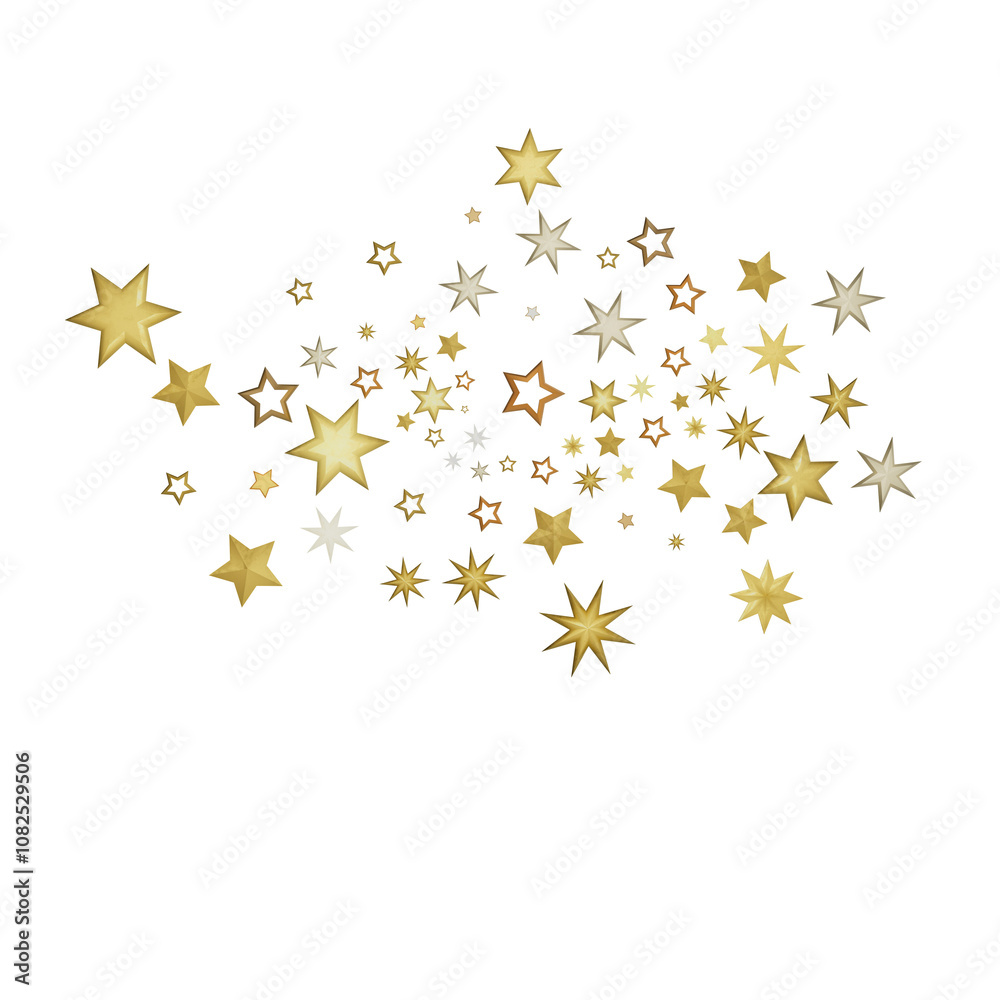 A burst of gold stars against a dark background, creating a sense of wonder and festivity. A burst of gold stars against a dark background, creating a sense of wonder and festivity.