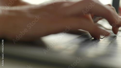 Wallpaper Mural Anonymous woman using credit card login authenticator for online banking, home banking,  dynamic handheld shot Torontodigital.ca