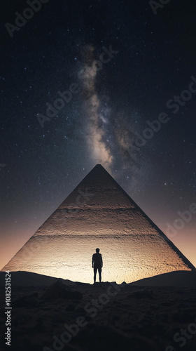 Pyramid and space. 