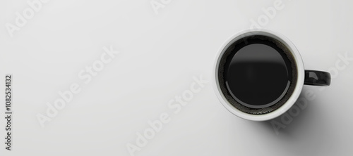 hot black coffee cup on white background 15