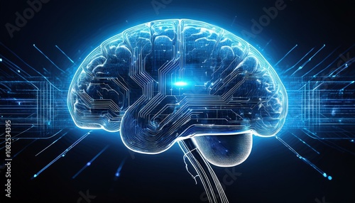 Digital Brain with Holographic Effects