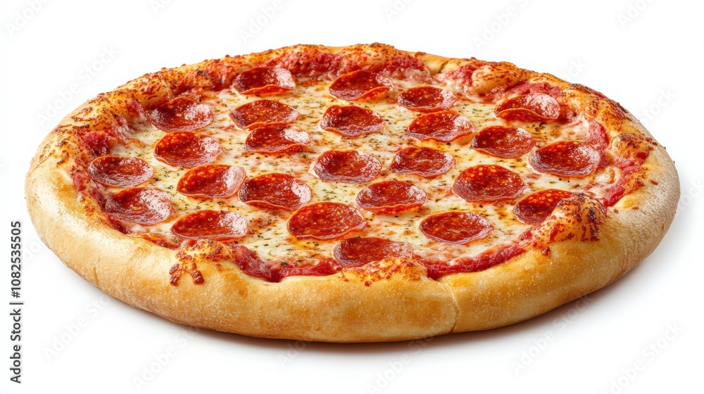 Delicious Pepperoni Pizza with Golden Crust and Melted Cheese Delicious Pepperoni Pizza with Golden Crust and Melted Cheese