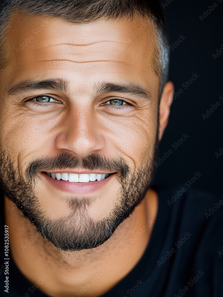 Portrait of a young Brazilian man with a beard with a thoughtful expression, soft studio lighting on a dark background Portrait of a young Brazilian man with a beard with a thoughtful expression, soft studio lighting on a dark background