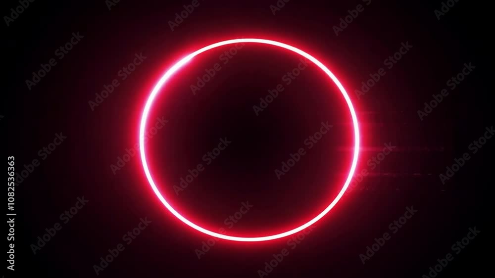 Glowing Pink Neon Circle on Dark Background Modern, Vibrant Visual Experience with Smooth Lines and Striking Contrast Glowing Pink Neon Circle on Dark Background Modern, Vibrant Visual Experience with Smooth Lines and Striking Contrast
