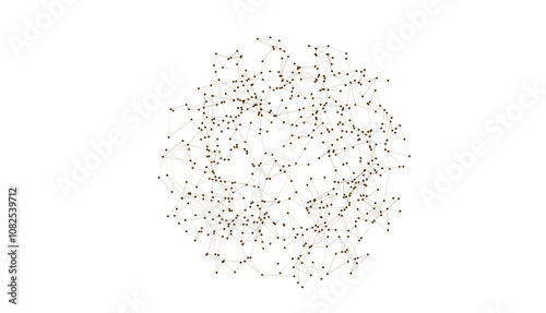 abstract lines with dots ov...