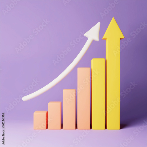 Free Download A colorful bar graph showcasing growth and success in a modern style. - GFXLoad