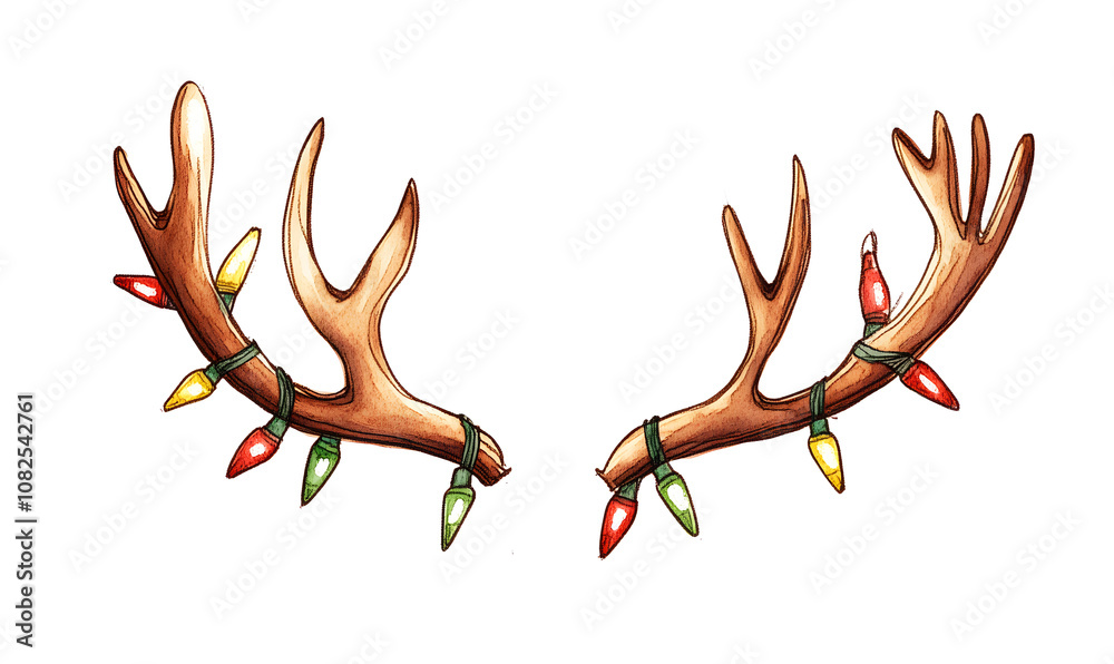 The joy of the holiday season with adorable characters. Festive decoration and cozy winter elements on a crisp white background. The joy of the holiday season with adorable characters. Festive decoration and cozy winter elements on a crisp white background.