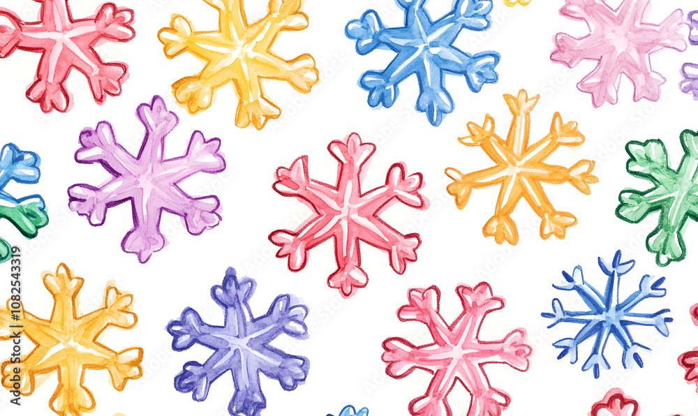 Fototapeta premium The joy of the holiday season with adorable characters. Festive decoration and cozy winter elements on a crisp white background.