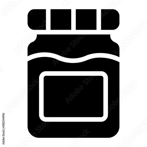 honey jar glyph icon