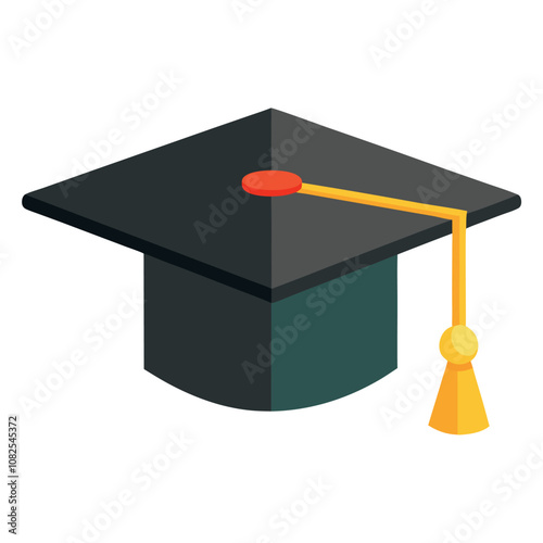 Graduation cap vector illustration.