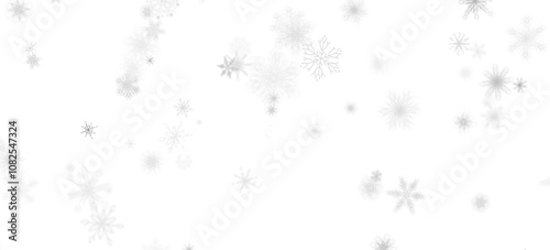 Whirling Snowstorm: Astonishing 3D Illustration Depicting Descending Festive Snowflakes