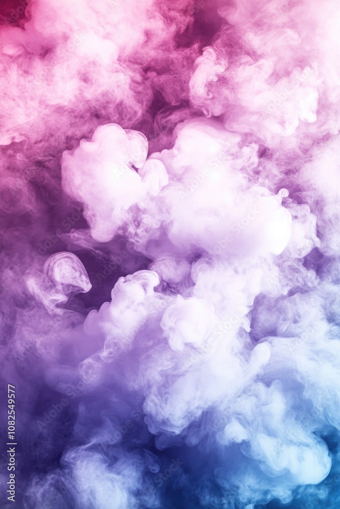Fototapeta premium Red and Blue Smoke Cloud