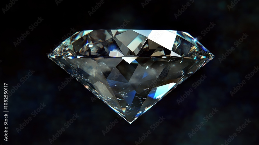 Brilliant Diamond on Black Background Brilliant Diamond on Black Background