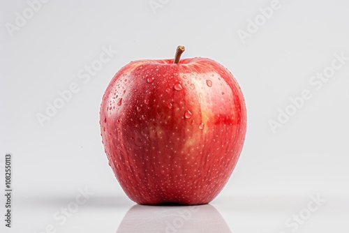 Vibrant apple  a textured composition using red, burgundy, and light pink shades on white background