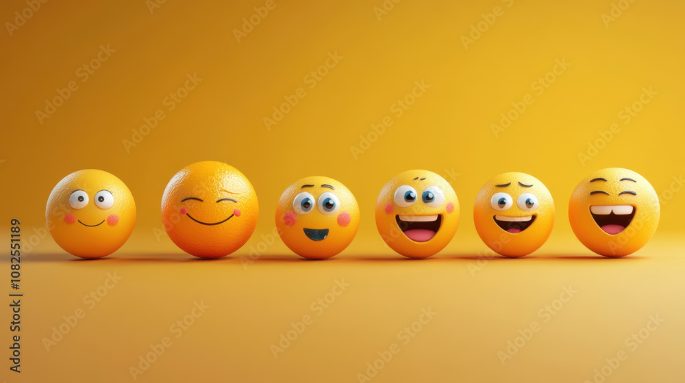 Colorful collection of cheerful emoji expressions against a bright turquoise background Colorful collection of cheerful emoji expressions against a bright turquoise background